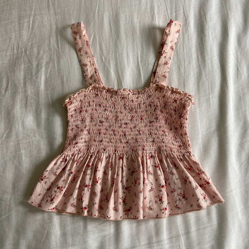 Garage Adjustable Pink Tank Top (size xs)